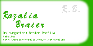 rozalia braier business card